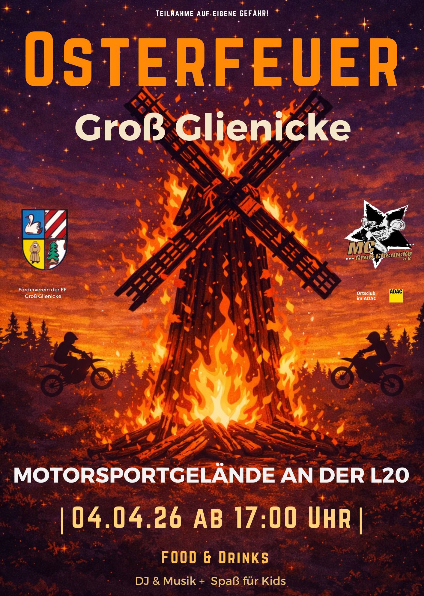 Osterfeuer Potsdam Groß Glienicke