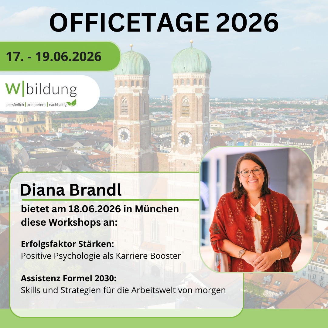 Officetage 2026 - München
2 Workshops mit Diana Brandl