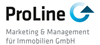 Logo ProLine Marketing und Management für Immobilien GmbH